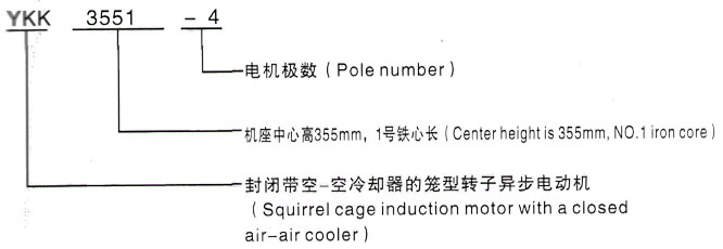 YKK系列(H355-1000)高压YR5005-4/1000KW三相异步电机西安泰富西玛电机型号说明